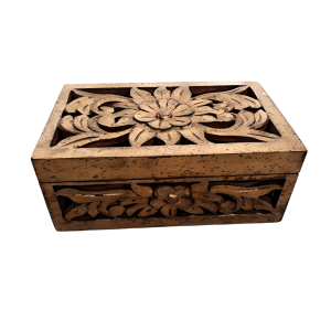 Wooden Golden Jewellery Box