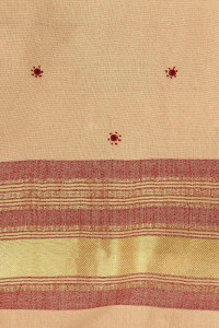 Woolen Pink Shawl with Golden Zari Border